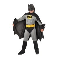 Costume Batman muscoloso grigio da bambino