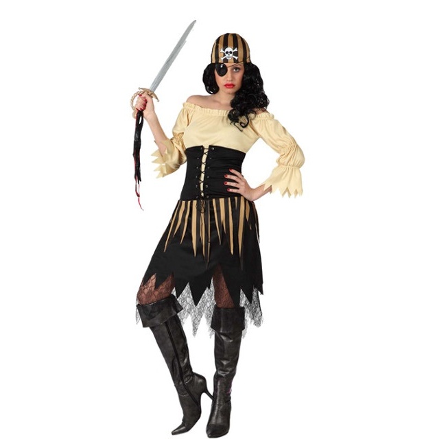 Costume di pirata donna bucaniere