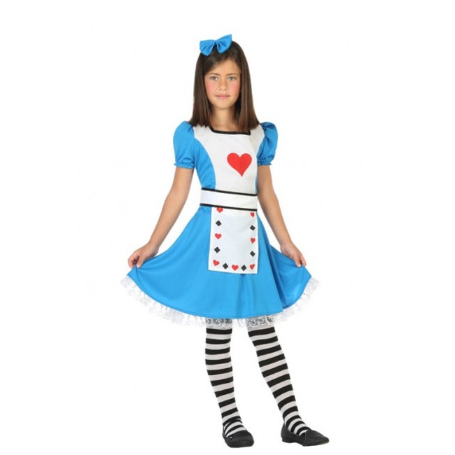 Costume Alice con simboli carte da bambina per 19,50 €