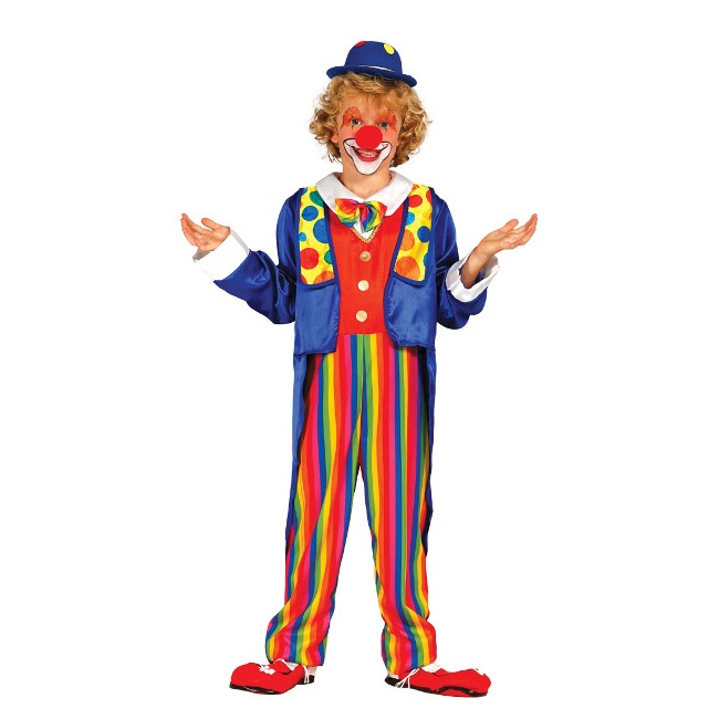 Costume clown arcobaleno da bambino per 19,95 €