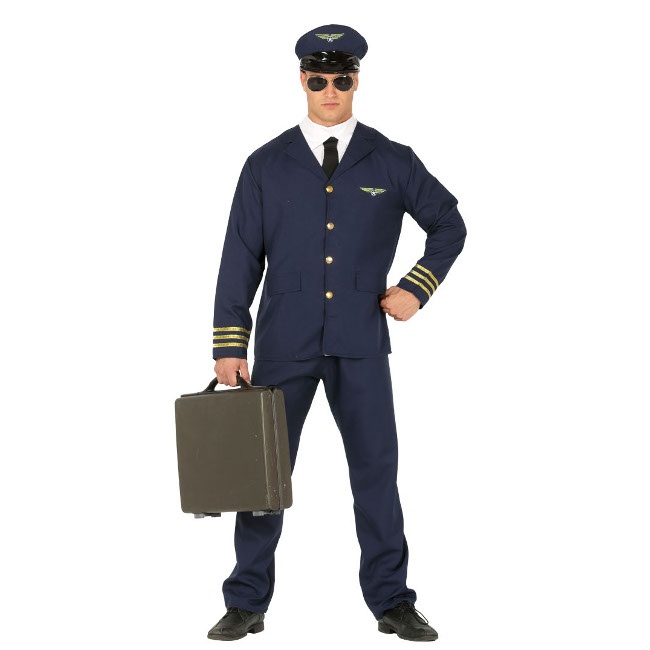 atosa costume pilota aereo adulto divisa uomo 1579