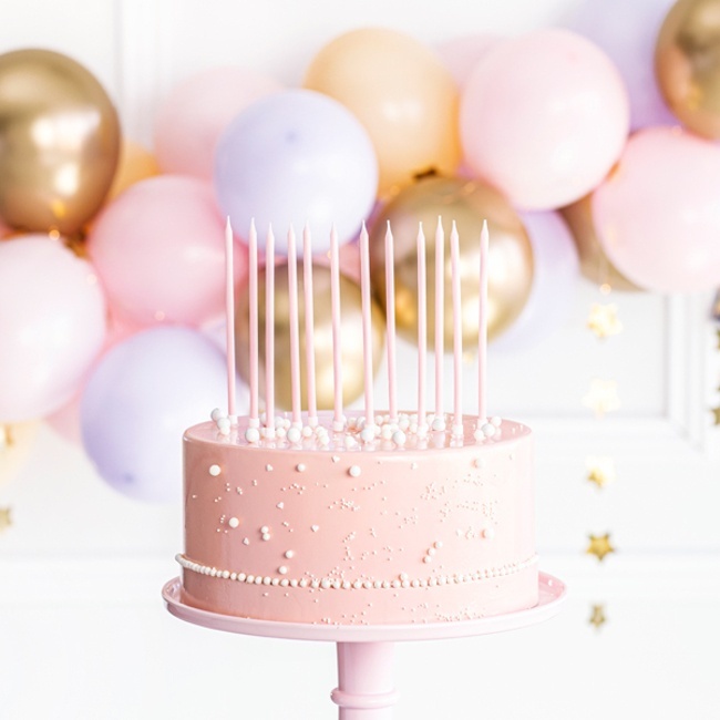 Candele di compleanno extra alte, candele per torta da 15 pollici, coni  pastello dorati -  Italia