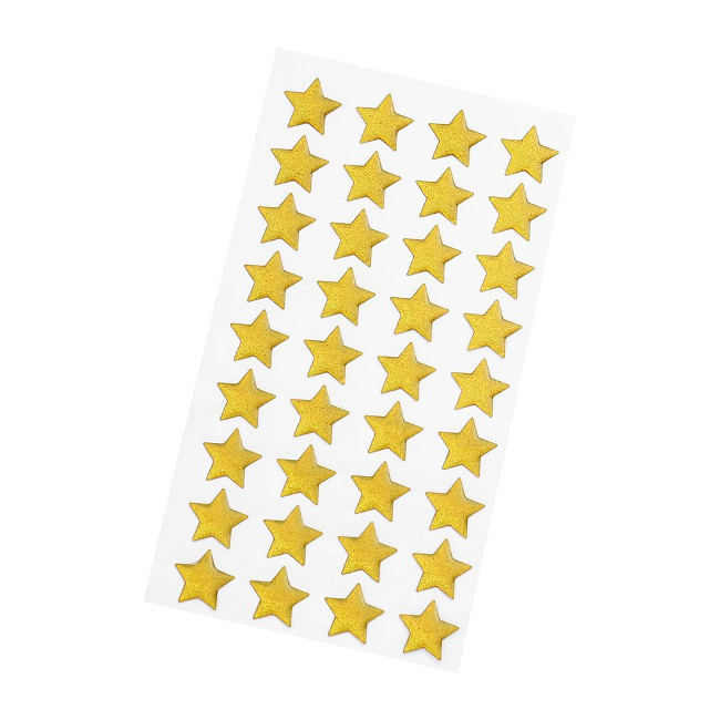 Etichette adesive 3D stelle glitterate da 1,8 cm - 36 unità