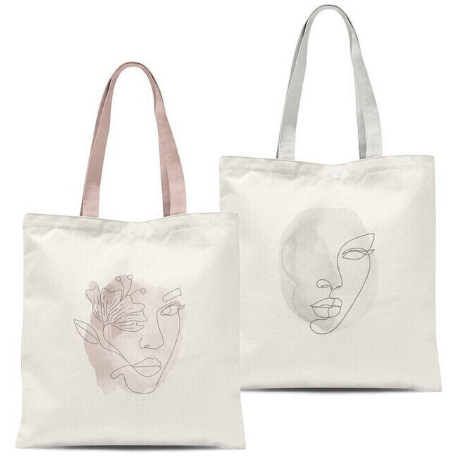 Borsa in tessuto Line Art 48 cm - DCasa - 1 pz. per 5,25 €