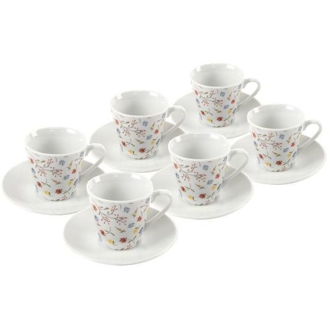 Tazza da caffè da 90 ml con fiori colorati - DCasa - 6 servizi per 18,75 €