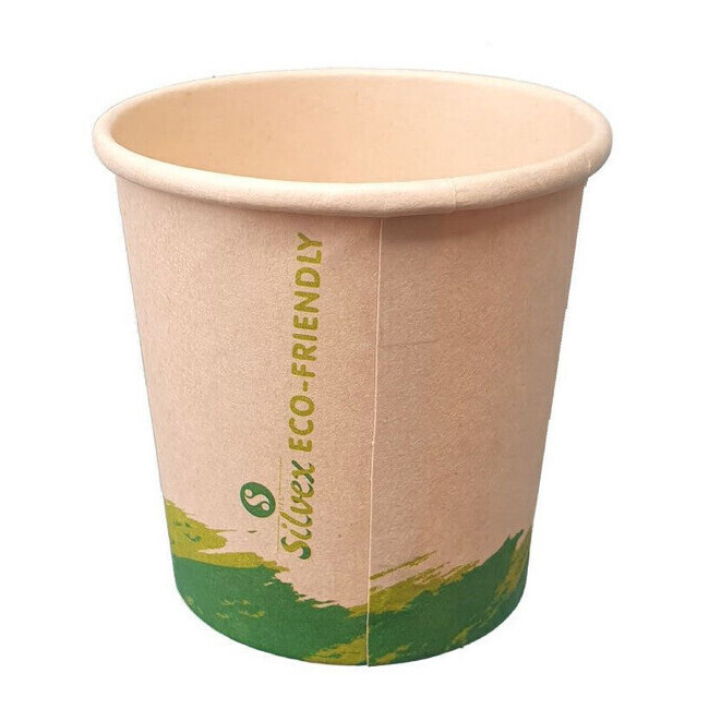 Bicchieri biodegradabili da 200 ml in cartone naturale - 50 pz. per 2,50 €