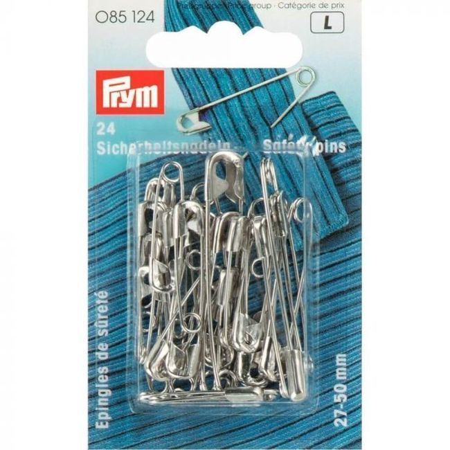 Spille da balia in misure assortite da 2,7, 3,8 e 5 cm - Prym - 24 pz. per  3,50 €