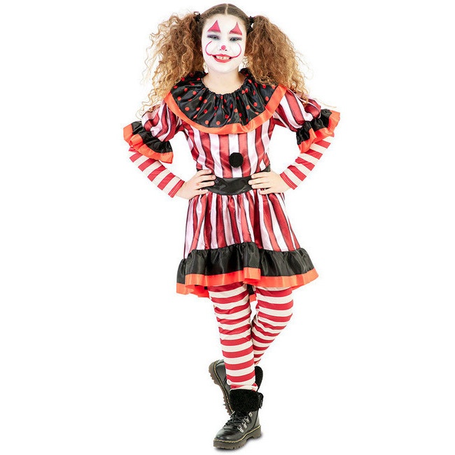 Costume da clown a righe per bambina per 29,00 €