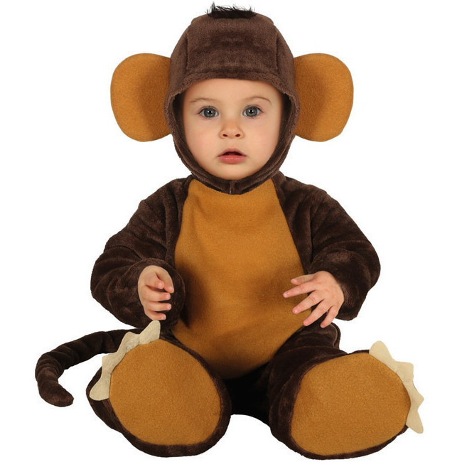 Costume da scimmia marrone per bambini