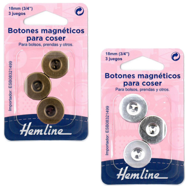Bottoni magnetici da 1,8 cm per il cucito - Orlo a giorno - 3 set per 5,25 €