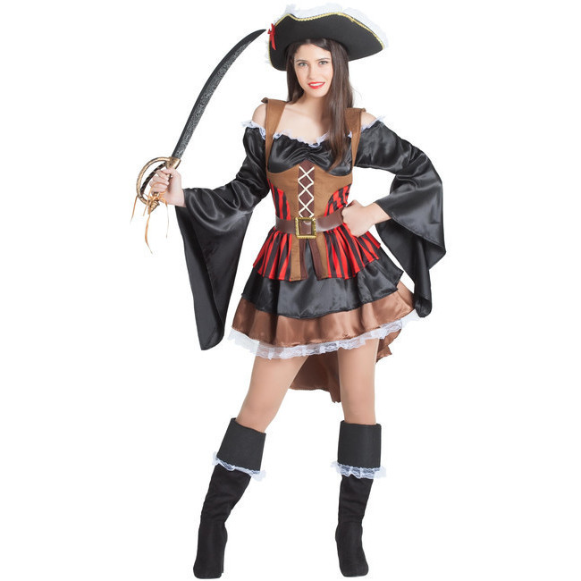 Costume da pirata con bandana per donna