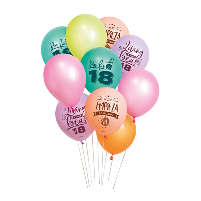 Felices 18 palloncini in lattice assortiti da 30 cm - 10 unità per 3,50 €