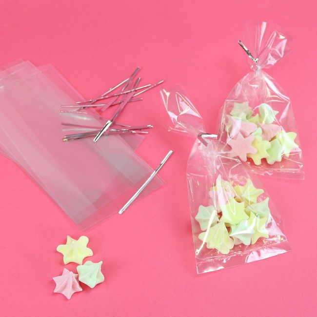 Sacchetti per caramelle trasparenti da 22,9 x 10,2 cm - PME - 25