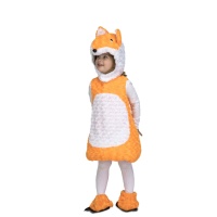 Costume da volpe arancione in peluche per bambini