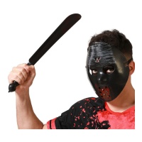 Maschera da assassino e machete - 2 pezzi