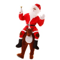 Costume da Babbo Natale sulle spalle della renna