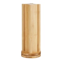 Dispenser per grandi capsule di caffè rotanti in bambù
