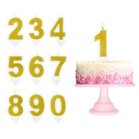 Candela numero 2 CELESTE/AZZURRO con coroncina ORO glitter - 2 Anni -  numerale h 9cm - Candelina per Torta e dolci - candela di compleanno in  cera a forma di numero : : Casa e cucina