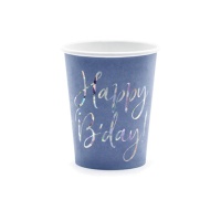 Bicchieri Happy Birthday lilla 220 ml - 6 pz.