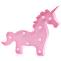 Figura Unicorno rosa led