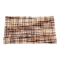 Tappeto da bagno 75 x 50 cm beige scuro lavorato a maglia