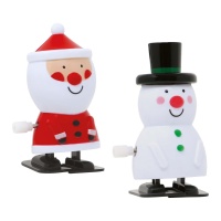 Babbo Natale o pupazzo di neve ambulante 8 cm - 1 pezzo