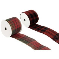 Nastro natalizio tartan 2,70 m - 1 pezzo