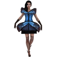 Costume da farfalla blu per donna