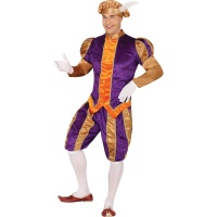 Costume da paggio viola per uomo