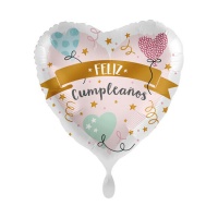 Palloncino cuore Happy Birthday 43 cm