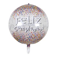 Palloncino Happy Birthday Fun Polka Dot 55 cm