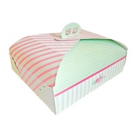 Scatola per dolci rettangolare con manico 40 x 33 x 11 cm - Pastkolor