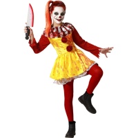 Costume da clown assassino insanguinato per bambina