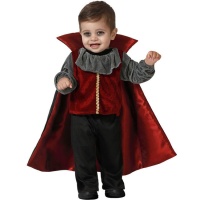 Costume da vampiro rosso e grigio per bambino