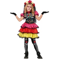 Costume da scheletro di Catrina per bambina