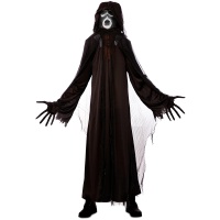 Costume da fantasma nero senza volto per adulti