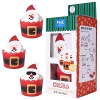 Set di decorazioni per cupcake Father Christmas - PME - 6 unità