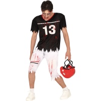 Costume da giocatore di rugby zombie per adolescenti