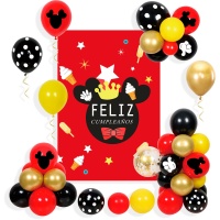 Kit poster con palloncini e topi - 40 pezzi