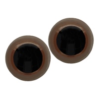 Occhi di sicurezza Amigurumis 0,8 cm marrone - 1 paio
