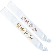 Fascia con scritta metallica Bride To Be - 1 pz.