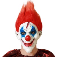 Maschera da clown assassino con capelli rossi