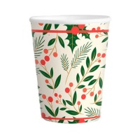 Bicchieri di Natale Holly Blossom 266 ml - 6 pz.