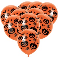 Palloncini in lattice Halloween Zucca 30cm - 10 pz.