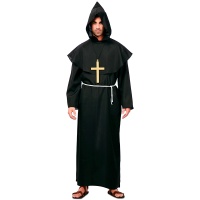 Costume da monaco satanico nero per adulti