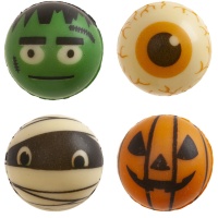 Figure di palline di cioccolato bianco per Halloween - 56 pz.