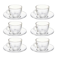 Tazza da caffè da 85 ml con piattino - 6 servizi