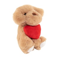 Peluche per cani con cuore rosso 15 cm