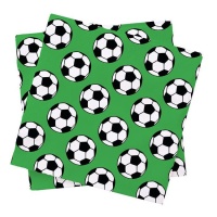 Tovaglioli con pallone da calcio 16,5 cm - 20 pz.