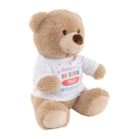 Orso peluche Ti auguriamo un super felice anniversario 21cm